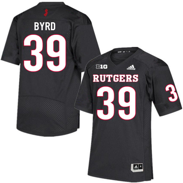 Men #39 Amir Byrd Rutgers Scarlet Knights College Football Jerseys Sale-Black